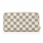 Louis Vuitton Damier Azur Zippy Wallet – Zip Around Long Wallet Purse | White