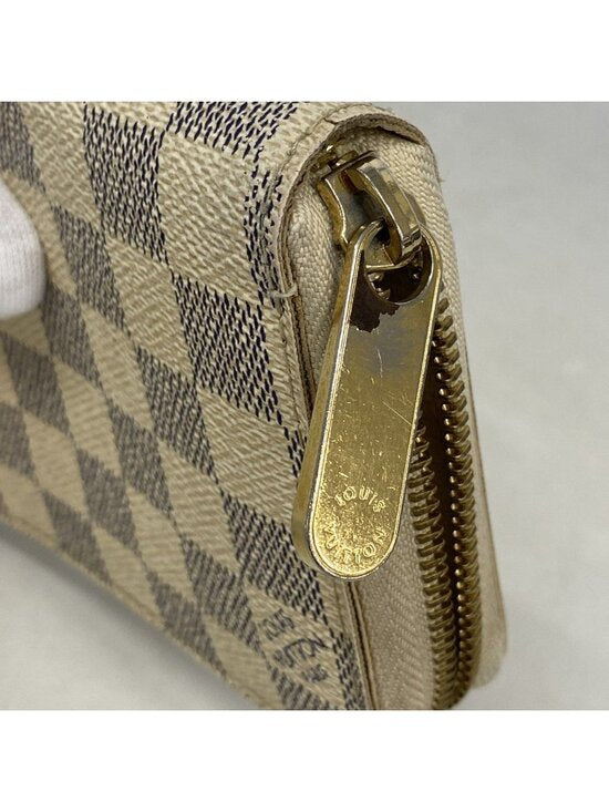 Louis Vuitton Damier Azur Zippy Wallet – Zip Around Long Wallet Purse | White