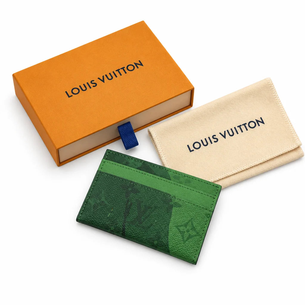 Louis Vuitton Golf Green Card Holder – Luxury Leather Card Wallet